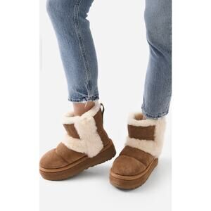 Ugg Classic Chillapeak Boots (Size 8) Platform Suede UggPlush Chestnut Brown NEW
